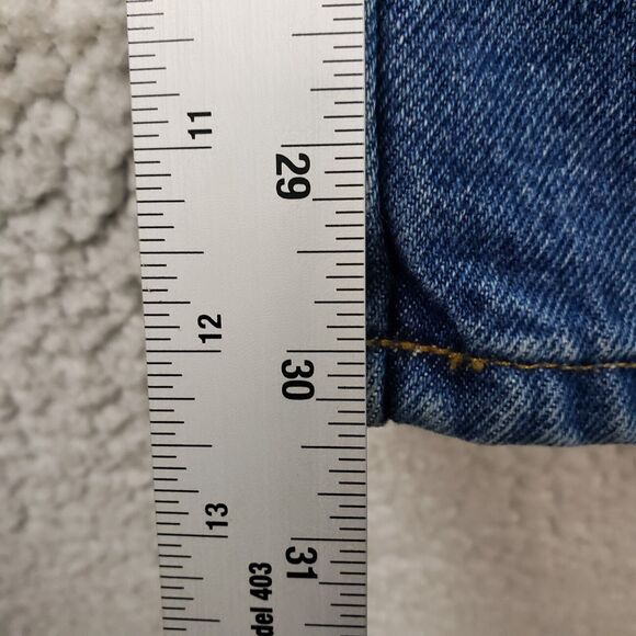 LL Bean Relaxed Fit Flannel Fleece Lined Jeans Men's 36x30 Blue - Picture 8 of 11